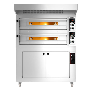 Elektryczny piec do pizzy - 6+6x 33cm - Manualny - włącznie z okapem & garownikiem - Prime Gastro