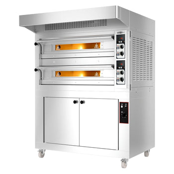 Elektryczny piec do pizzy - 9+9x 33cm - Manualny - włącznie z okapem & garownikiem - Prime Gastro