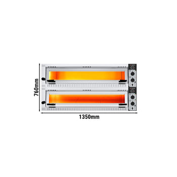 Elektryczny piec do pizzy - 6+6x 34cm - Manualny - Prime Gastro