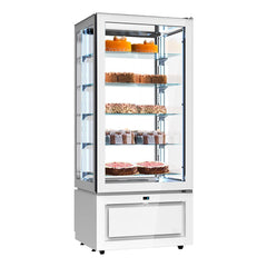 Panoramic display cabinet - 457 liters - 800 mm - 5 shelves - White