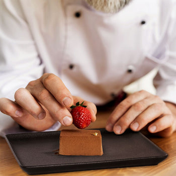 (12 sztuk) UNIVERSE - Talerz Maastricht - Prostokątny - 240x170mm - Czarny - Prime Gastro