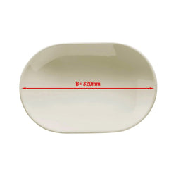 (6 sztuk) TEOS – Talerz/półmisek do kebaba – owalny – długość: 320 mm – kremowy