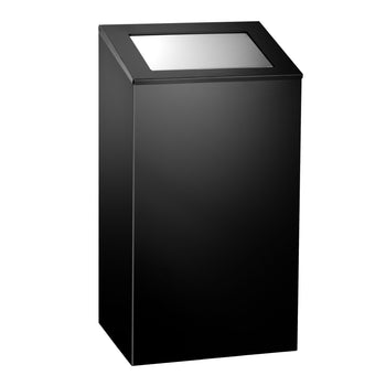 Wciskany kosz na śmieci - 38 litrów - Czarny - Prime Gastro