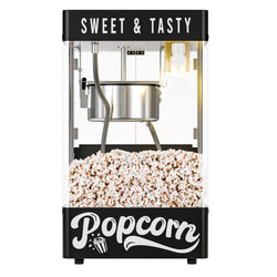 Maszyna do popcornu - 5 kg/ godz. - czarna - z 1 czajnikiem