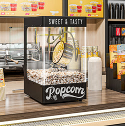 Maszyna do popcornu - 5 kg/ godz. - czarna - z 1 czajnikiem