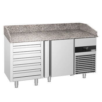 Stół chłodniczy do pizzy PREMIUM - 1550x800 mm - z 1 drzwiami i 5 szufladami - Prime Gastro