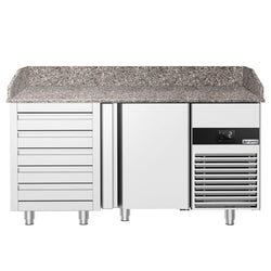 Stół chłodniczy do pizzy PREMIUM - 1550x800 mm - z 1 drzwiami i 5 szufladami