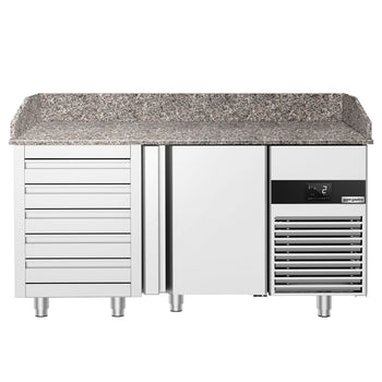 Stół chłodniczy do pizzy PREMIUM - 1550x800 mm - z 1 drzwiami i 5 szufladami - Prime Gastro