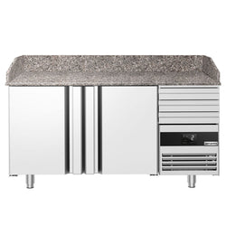 Stół chłodniczy do pizzy PREMIUM - 1600x800 mm - z 2 drzwiami & 3 szufladami