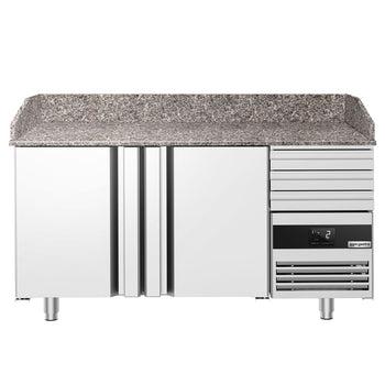 Stół chłodniczy do pizzy PREMIUM - 1600x800 mm - z 2 drzwiami & 3 szufladami - Prime Gastro