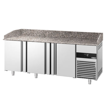 Stół chłodniczy do pizzy PREMIUM - 2100x800mm - z 3 drzwiami - Prime Gastro