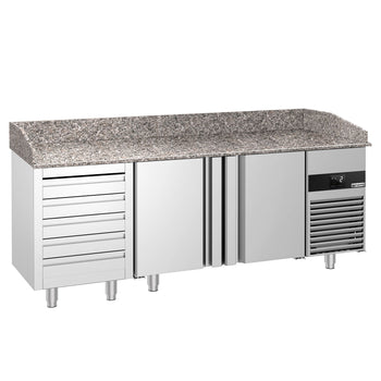 Stół chłodniczy do pizzy PREMIUM - 2100x800 mm - z 2 drzwiami & 5 szufladami - Prime Gastro