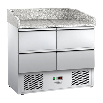Stół chłodniczy do pizzy ECO - 935x700 mm - z 4 szufladami - Prime Gastro