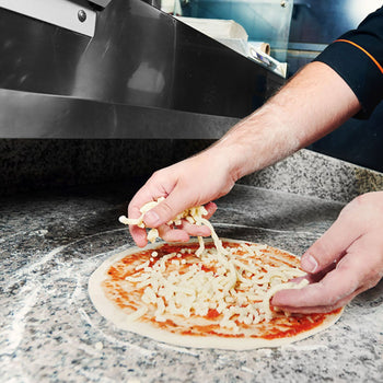 Stół chłodniczy do pizzy PREMIUM PLUS - 2305x800mm - z 2 drzwiami & 6 szufladami - włącznie z witryną chłodniczą nadstawną - 11x GN 1/4 - Prime Gastro