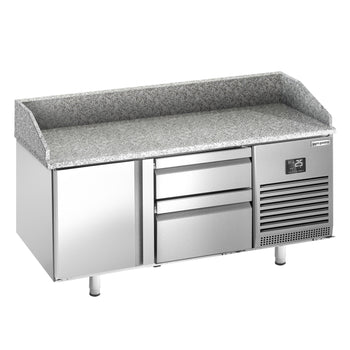 Stół chłodniczy do pizzy PREMIUM PLUS - 1490x700 mm - z 1 drzwiami & 2 szufladami - Prime Gastro