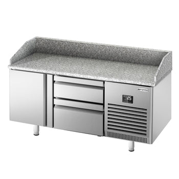 Stół chłodniczy do pizzy PREMIUM PLUS - 1490x700 mm - z 1 drzwiami & 2 szufladami - Prime Gastro