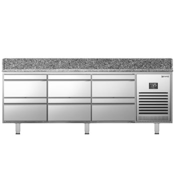 Stół chłodniczy do pizzy PREMIUM PLUS - 1980x700mm - z 6 szufladami - Prime Gastro