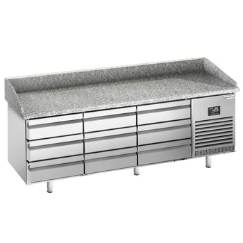 Stół chłodniczy do pizzy PREMIUM PLUS - 1980x700mm - z 9 szufladami - Prime Gastro