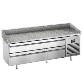 Stół chłodniczy do pizzy PREMIUM PLUS - 1980x700mm - z 6 szufladami - Prime Gastro