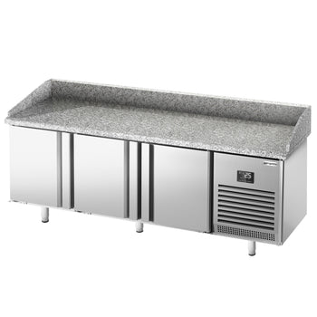 Stół chłodniczy do pizzy PREMIUM PLUS - 1980x700mm - z 3 drzwiami - Prime Gastro
