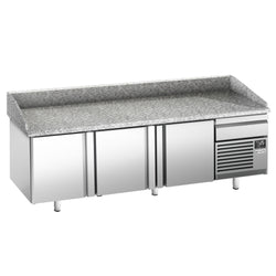 Stół chłodniczy do pizzy PREMIUM PLUS - 2305x800mm - z 3 drzwiami