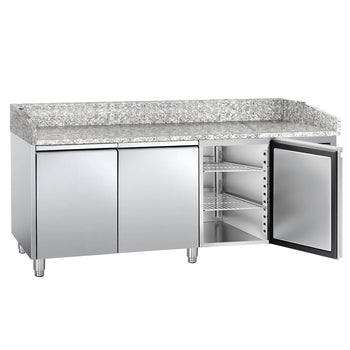 Stół chłodniczy do pizzy ECO - 2000x800mm - z 3 drzwiami - Prime Gastro