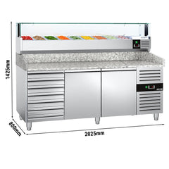 With a top-mounted refrigerated display case - glass - LED