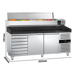 With top-mounted refrigerated display - Stainless steel cover