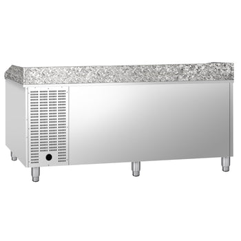 Stół chłodniczy do pizzy ECO - 2000x800mm - z 2 drzwiami i 7 szufladami - Prime Gastro