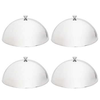 (4 szt.) Pokrywka prezentacyjna / klosz ze stali nierdzewnej - Ø 305 mm - polerowana - Prime Gastro