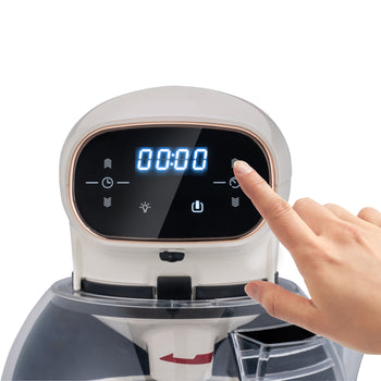 Mikser planetarny - 12 litrów - 880 W - z wyświetlaczem, oświetleniem & 3 nasadkami mieszającymi - jasna kość słoniowa - Prime Gastro