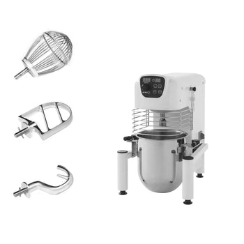 Mikser planetarny - 10 litrów - 370 W - włącznie z 3 nasadkami mieszającymi - Prime Gastro