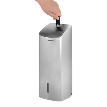 Dozownik papieru toaletowego AIR-WOLF | - do 750 pojedynczych arkuszy - stal nierdzewna - Prime Gastro