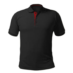 (5 sztuk) MĘSKA Koszulka polo - czarna - Rozmiar: XL