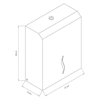 Dozownik ręczników papierowych na 800 ręczników - stal nierdzewna - Prime Gastro