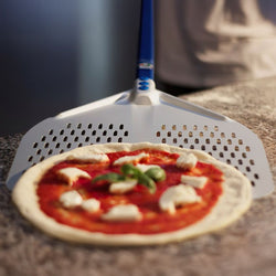 Łopatka do pizzy - AZZURRA - aluminium - 450x450mm - perforowana