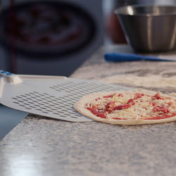 Łopatka do pizzy - AZZURRA - aluminium - 450x450mm - perforowana