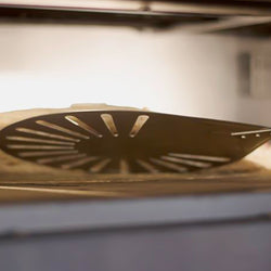 Łopatka do pizzy - AZZURRA - stal nierdzewna - Ø 230 mm - perforowana