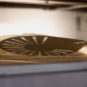 Łopatka do pizzy - AZZURRA - stal nierdzewna - Ø 230 mm - perforowana - Prime Gastro