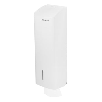 AIR-WOLF | Dozownik papieru toaletowego - do 750 pojedynczych arkuszy - stal nierdzewna - biały - Prime Gastro