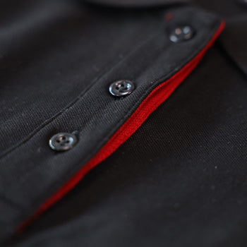 (5 sztuk) DAMSKA Koszulka polo - czarna - rozmiar: M - Prime Gastro