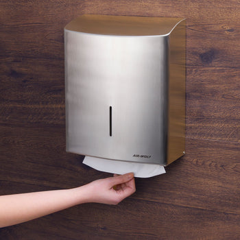 AIR-WOLF | Dozownik ręczników papierowych - na 600 ręczników - stal nierdzewna - Prime Gastro