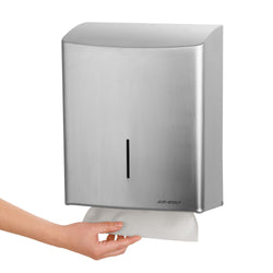 AIR - WOLF | Dozownik ręczników papierowych - na 600 ręczników - stal nierdzewna