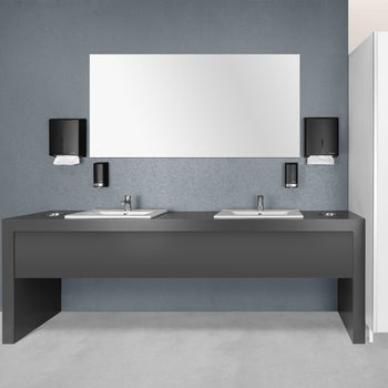 AIR-WOLF | Podajnik ręczników papierowych - na 600 ręczników - stal nierdzewna - czarny - Prime Gastro