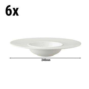 (6 sztuk) WHITE DELIGHT - Talerz do makaronu - Ø 240 mm - Biały - Prime Gastro