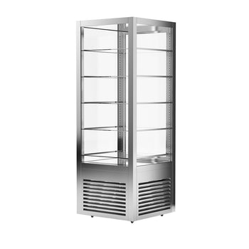 Witryna panoramiczna - 440 litrów - 670 mm - 5 półek - srebrna - Prime Gastro