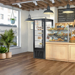 Witryna panoramiczna - 440 litrów - 670 mm - 5 półek - Czarny