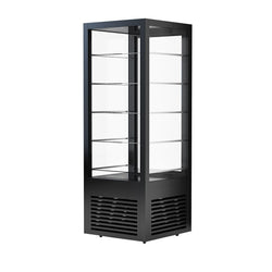 Witryna panoramiczna - 440 litrów - 670 mm - 5 półek - Czarny