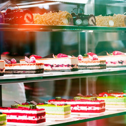 Panoramiczna witryna stołowa - 98 litrów - 420 mm - z 4 półkami - czarna