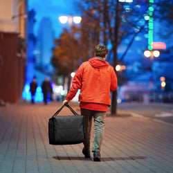 Gastronorm Pro - Podgrzewana torba transportowa - na 20 pudełek na hamburgery - Czarny